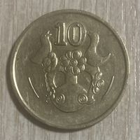 Монета 10 центов. 1993 год, Кипр. Декоративная ваза.