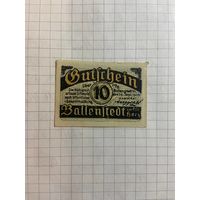 10 пфеннингов (нотгельды) г. Германия.