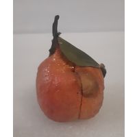 Игрушка ёлочная Персик, вата. СССР