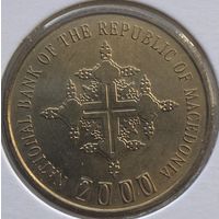 Македония 1 денар 2000 г. В холдере