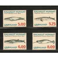 Гренландия-1997(Мих.305-308) , ** , Морская Фауна, Киты (полная серия)