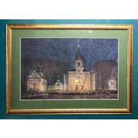 Казаков Б.И "Пасха", 1994г. Размер 71,5х51,5 см с рамой и паспарту.