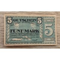 Werty71 Германия 5 марок 1918 банкнота Мюльхаузен