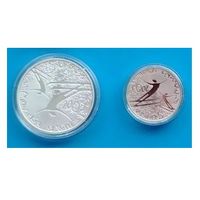 20 рублей 2001 серебро + 1 рубль 2001 медно-никель "Фристайл"
