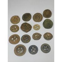 Пуговицы ВА. Союзники. Олово и др. С рубля, без м. ц. См. др. мои лоты.
