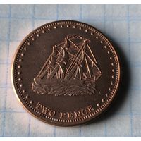 РАСПРОДАЖА С 1 РУБЛЯ --- ТРИСТАН-ДА-КУНЬЯ  2 ПЕНСА 2008 ГОД