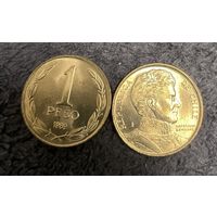 Чили 1 песо 1989 UNC