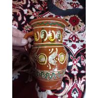 Кувшин СССР обливная керамика расписной