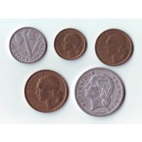 Монеты Франции, разные, 10 шт.