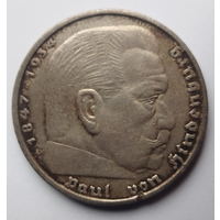 5 рейхсмарок Германия  1935 г. Пауль фон Гинденбург