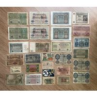 Германия от Кайзера до Веймара / марки, нотгельды / 28 бон с 1 рубля