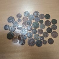 Поздние царские и советские медные монеты с 1 рубля