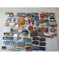 Значки корабли парусники фрегаты лайнеры ледоколы пароходы танкеры ботик рыболовные трейлеры военно-морской флот круизные лайнеры Аврора и др. - техника, морской и речной транспорт