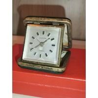 Механические, дорожные часы-будильник "EUROPA", 7 камней, Германия, не рабочие.