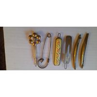 Латунные заколки,5 шт. 50-70г.