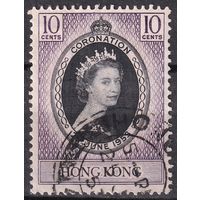 53.BrK. Великобритания. Колонии. Гонконг. Коронация Елизаветы II. 1953 г. 10c. Mi.#177.