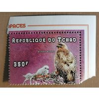 Марка Чад 1998 г., фауна Африки -- птицы