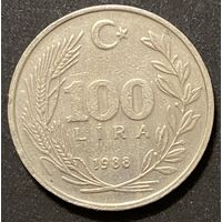 Монета Турция 100 лир 1988 год