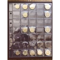 Набор из 49 монет Евро в пяти листах Оптима по странам