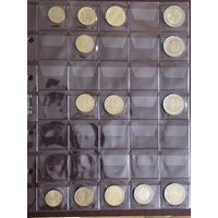 Набор из 50 монет Евро в пяти листах Оптима по странам