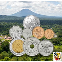 Папуа Новая Гвинея 1, 2, 5, 10, 20, 50! тойя; 1, 2 куна, UNC. Фауна. Крокодилы. Полный коллекционный набор! Сторгуй за свою цену, предложи обмен!