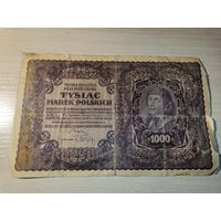 1000 марок Польских 1919 года.