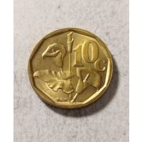 10 центов 1992 года ЮАР, в штемпельном блеске, UNC