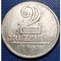 Бразилия 2 крузейро 1961 г.