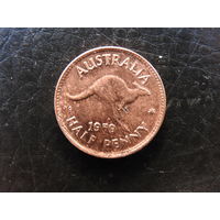 Австралия. Пол пенни. 1959. С 20 копеек. Распродажа коллекции. Смотрите другие лоты.