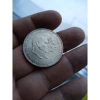 Дания 5 крон 1960 "Серебряная свадьба короля Фредерика и королевы Ингрид"