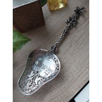 Сервировочная ложка Серебро Подвижная мельница Ручная работа