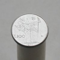 Италия 100 лир 1991