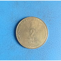 Израиль 1/2 шекеля 2011 год лира музыкальный инструмент
