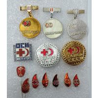 Значки "Донор" - 13 шт. Алюминий.