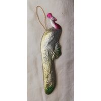 Елочная игрушка "ПАВЛИН", картонаж, СССР, 1950-е