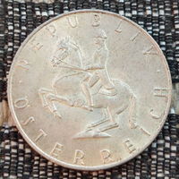 Австрия 5 шиллингов 1960 года, UNC. Серебро. Сторгуй за свою цену, предложи обмен!