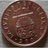 Латвия 2 сантима 2000 г., KM# 21