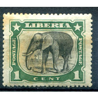Либерия - 1906г. - африканский слон, 1 с - 1 марка - MH с пятнами на лицевой стороне [Mi 93]. #4-W1-123-A-1