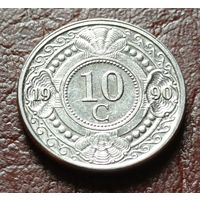 Нидерландские Антильские острова 10 центов, 1990    ( 1-3-4 )