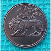 Индия Свободный город Бомбей 1 мохаур 1828 года. Лев. Пальма. Протекторат Британии. Предложи свою цену или обмен!