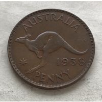 Австралия 1 пенни 1938 Георг VI - первый год чекана!