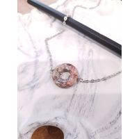 Кулон из натурального камня с цепочкой Бублик - Пейзажная Яшма