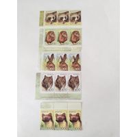 Беларусь 2008  5  сц.по 3 м (15 марок) дик.животные