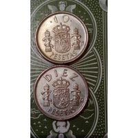 Испания 10 песет лот 2 штуки 1983,1992