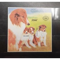 Вьетнам. 1990 год. Фауна. Собаки. Блок беззубцовка (611)