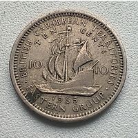 Восточные Карибы 10 центов, 1965  5-1-16