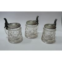 Кружечки коньячные (ликёрные) 70-е годы Германия. Высота 6.5 см. - 3 шт.