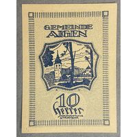 Нотгельд Австрия Айген, 10 геллеров 1920 год
