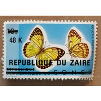 Марка Заир, Конго, фауна, бабочки,