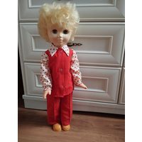 Куколка Саша из СССР в коллекцию высота 58см пластик одежда родная пищик не работает